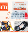 Image shows All In One 505 Piece Grease Fittings Kit for gearheads with metric and SAE Zerk assortment in compact storage case.