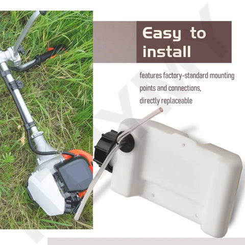 Gas Tank Assembly Replacement Fuel Tank For 25cc Jet Fan Blower shown with installation instructions
