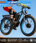 Badass 9000W Dual Motor Electric Bike For Adults Rip Through Gnarly Terrain At Blistering Fifty Mph, flying through dirt.