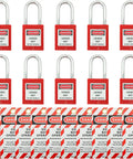 Keyed Different Lockout Tagout Locks Set With 10 Unique Locks And Tags 1 To 10 Each Lock Has Two Keys For Use And Backup Ideal For Lockout
