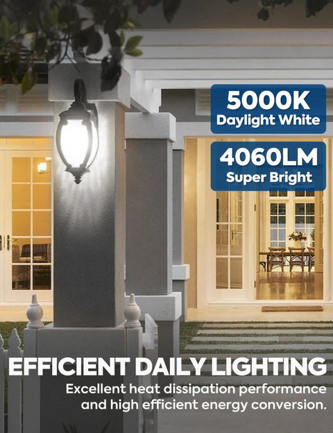 Go To Ultra Bright 300W Equivalent LED Bulbs With 4060 Lumens Daylight 5000K lighting entranceway at night
