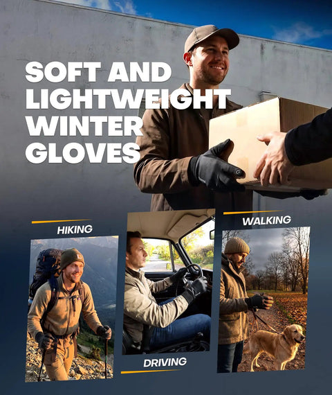 3M Thinsulate Winter Gloves for Men and Women used for hiking, driving, walking with dog in cold weather