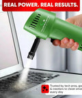 Heavy Duty Beast Rechargeable Air Duster Cordless Cleaner With 220 Plus MPH Blast used to clean keyboard