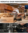 Digital Air Pressure Regulator With Locking Valve For Precise Airflow Up To 160 PSI in use with paint gun, nailer, impact wrench