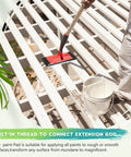 Two Pack 9 Inch Paint Edge Trimmer Tool With 180 Degree Rotating Handle shown in use on white deck slats