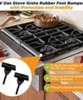 RV Stove Grate Feet Bumpers 20 Pack Heavy-Duty Rubber Feet Replacement for Gas Range Grates and Oven Racks on kitchen stove