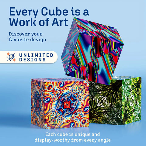 Shape Shifting Puzzle Cube With Ultra Strong Magnets Transforms Into 100 Plus Shapes Award Winning Fidget Toy for sensory fun