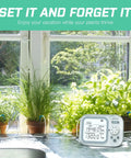 Hands Free Indoor Plant Waterer System For Fifteen Potted Plants Auto Drip Irrigation Kit With Programmable Timer in sunlight