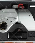 Top Shelf Hydraulic Torque Wrench With 1 1/2 Inch Drive in case, showing steel frame and accessories for stuck bolts.