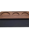 54mm Espresso Tamping Mat And Pro Grade Desk Ready Tool Organizer For Breville Espresso Machines Walnut Wood And Leather