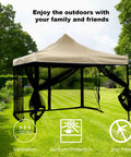 12x12 Gazebo Mosquito Netting Universal Replacement Four Panel Mesh Screen Walls With Double Zippers for outdoor canopy
