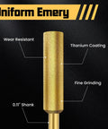Close-up of 24 Pieces Diamond Chainsaw Sharpener Bits Titanium Plated High Hardness Burrs with labels for features