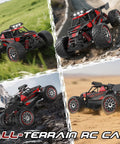 High Speed 30 KMH All Terrain RC Car 1 14 Scale Remote Control Truck With 2.4GHz Radio Dope Dual Rechargeable Batteries on varied terrain