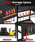 Multipurpose 36 By 18 Inch Welding Table With 0.63 Inch Fixture Holes, Non Slip Foot Pads, tools displayed on carbon steel frame