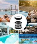 Pool pump shaft seal assembly, mechanical seal with metal rings and black rubber, center close-up