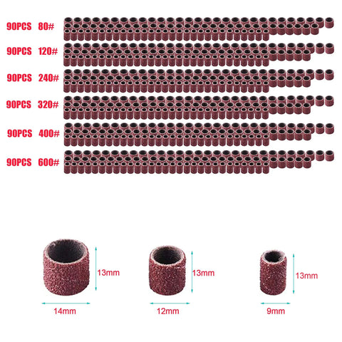 Pro Grade Sanding Drum And Sleeve Set Kit With 574 Pieces 540 Sanding Bands And Sleeves 30 Drum Mandrels for Rotary Tools