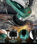 Aepiraza 2 In 1 Pneumatic Air Chamfer Tool Deburring Machine with speed and chamfer adjustments, used for fast metal edge finishing.