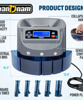 Image of Ultra Fast Electric Coin Sorter And Counter With LCD Display showing features like collapsible handle and large hopper.