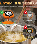 Digital Candy Thermometer With Pot Clip And Rotating Screen Deep Fry Oil Thermometer With Upgraded Silicone Insulation Cap for frying oil in pot