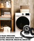 Heavy Duty Front Load Washer Tub Bearing And Seal Kit Replacement For Lg And Kenmore Rigs on laundry shelf with towels.