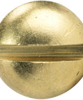 No Nonsense Brass Wood Screws Slotted Round Heads Size Two Deep Coarse Threads For Diy Woodworking And Shop Repair Dead On Hardware Collection Foolproof Strong Grip For Your Next Big Build Honest To Goodness Quality One Hundred Pack - Close-up of slotted round head screw