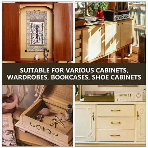 Antique Bronze Iron Cabinet Hinges For Small Cabinets Retro Style Door Hardware for various cabinet types.