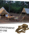 Outdoor Clothesline Rope Kit For Camping And Travel Non Slip Quick Fastening Drying Line in a forest camp setup