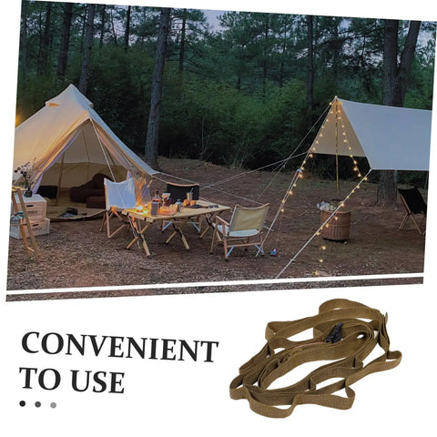 Outdoor Clothesline Rope Kit For Camping And Travel Non Slip Quick Fastening Drying Line in a forest camp setup