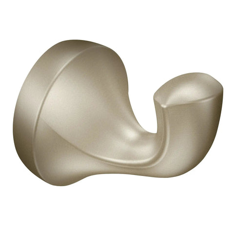 Eva Collection Brushed Nickel Robe Hook Wall Mounted Towel Hanger For Bathroom, Transitional Style, Easy Install, Sleek Wall Accent For Towels And Robes, Coordinates With Faucets And Accessories