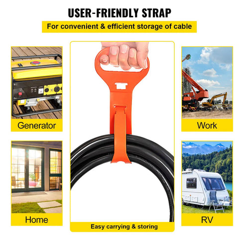 Heavy Duty 50 Foot Welder Extension Cord 40 Amp 250 Volt 10 Gauge NEMA 6 50 Three Prong Welding Power Cord portable storage