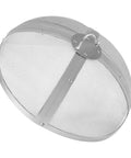 Round 27 Inch Fire Pit Spark Screen Built Tough With Ring Handle Heavy Duty Stainless Steel Cover For Outdoor Patio Backyard Fire Pits Easy Open Top Screen Lid