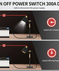Diagram showing Tough As Nails Built To Last Heavy Duty Waterproof Boat Battery Disconnect Switch 12V 48V Power Kill functionality.