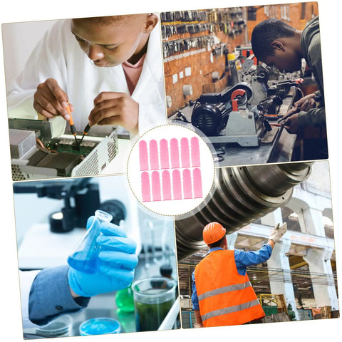 No Sweat Finger Shields Durable Anti Static Pink Latex Covers For Joint Relief And Cracked Skin Repair in various work settings.
