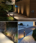 All In One LED Low Voltage Landscape Lighting Kit 12 Pack With 60W Transformer 100 Feet Wire 12 Aluminum Pathway Lights 3000K Warm White