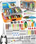 All-In-One Fishing Lures Kit With Tackle Box And 373-Piece Gear Set, Ready-To-Use Tackle Included, Pro-Grade Lures Displayed