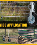 Gate Support Wheel For Metal Tube Gates Six Inch Heavy Duty Farm Caster with wide application images on chain-link fences