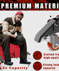 Front Wheels Upgrade Kit For Milwaukee Packout System Turn Your Packout Into A Four Wheel Dolly For Easier Maneuverability Across Garages Elevators And Sidewalks This Accessory Prevents Rear Flat Spots And Makes Transport Smooth On All Surfaces shown with high-quality steel and strong load-bearing capacity.