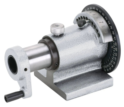 5C Spin Index With 1 1/8 Inch Capacity, 36 Hole Plate And 10 Vernier Holes For Precise 1 Degree Indexing, Traveling Spindle And Collar