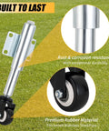2 Inch Spring Loaded Gate Wheels Heavy Duty Swivel Caster With Retractable Casters, showing rust resistance and rubber material