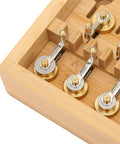Watch Mainspring Winder Set For Precision Winding And Repair Pro Grade Durable Copper Winding Tool Kit with wooden case