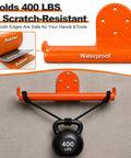 Backpack Blower Rack Wall Mount 4 Pack Heavy Duty Steel Holder With Hose Hook And Rubber Coated Guard No Wobble Secure Storage For Leaf Blowers Ideal For Home Garages And Pro Landscaping orange steel wall rack holding 400 lbs with rubber coating