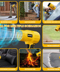 Cordless 20V Max Leaf Blower With 40000 RPM Brushless Motor 180 MPH Wind Speed 100 CFM Jet Fan for versatile cleaning scenarios