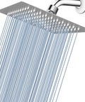 High Pressure Rain Shower Head With 304 Stainless Steel Build, 8 Inch Brushed Nickel Finish, Air-In Technology Delivers Powerful Spray