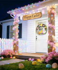 Pastel Outdoor String Lights 66ft 200 LED With 8 Modes Waterproof decorating porch and wreath for Easter theme