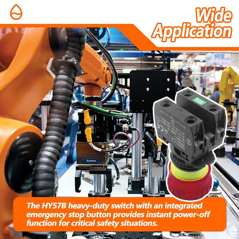 Heavy Duty Emergency Stop Switch For Industrial Machines Ultra Durable Shop Floor Safety Instant 125V 250V AC Power Off Button Tough As Nails Workhorse