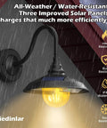 Solar Powered Outdoor Barn Light With Remote And Motion Sensor Aluminum Gooseneck Wall Light Waterproof Vintage Farmhouse Style