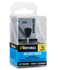 Extreme Dove Tail Burr For Wood Carving Beast Mode Grinding Bit Very Coarse With One Eighth Inch Shaft Abrasive Tungsten Carbide Three Eighths Inch Diameter One Half Inch Length Fits Dremel Foredom DeWalt Milwaukee in package
