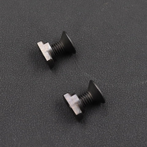 Two black M5 steel screws with silver T-nut heads for M-LOK system installation.