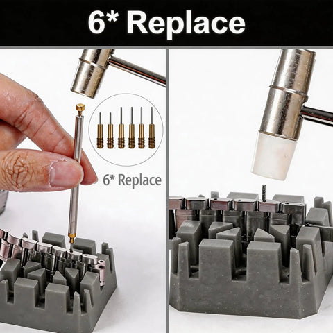 All In One Watch Repair Kit With Link Removal Tool 18 Sizing Options, Screwdriver Set, Spring Bar Tool, Band Hole Punch
