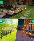 Outdoor Solar Torch Lights With Lit Flickering Flame For Garden Decor 20.5 Inch Tall 12 LED Waterproof Solar Landscape Torches in various weather conditions